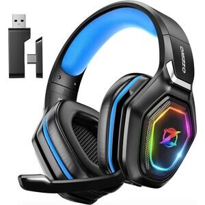 Ozeino 2.4GHz Gaming Headset Wireless With Flip Mic For Ps5, Ps4, PC, Gaming Hea